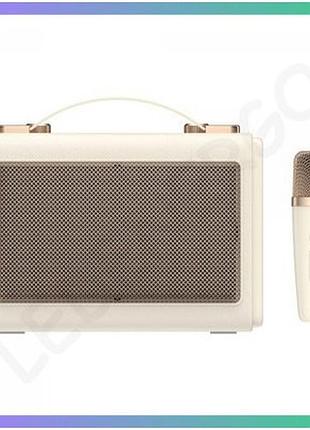 Портативна колонка караоке havit sk823bt 16w rgb бежевий бездротова колонка для співу