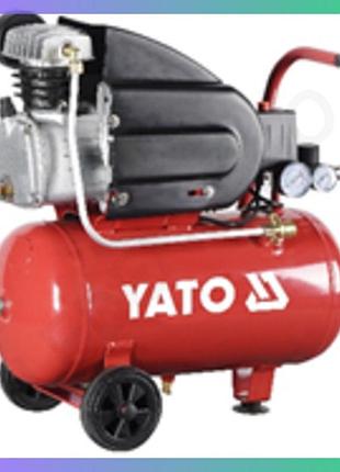 Компрессор сетевой yato 230 в 1,5 квт давление 8 bar подача воздуха 150 л/мин ресивер 24 л для накачивания воздуха