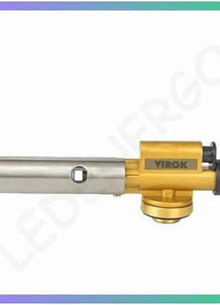 Газовая горелка virok с резьбовым соединением piezo для пайки и розжига 1300°c 180г