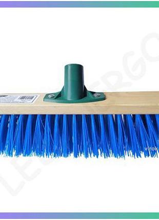 Уличная щетка промышленная virok 500х75 мм синяя термопластик для уборки универсальная резьба