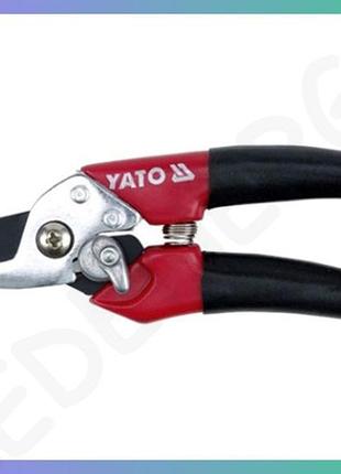 Секатор универсальный yato 175мм для обрезки ветвей и растений 13мм садовый нож для растений