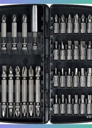 Набор насадок отверточных yato 1/4 45 шт для ремонта автомобилей и обслуживания авто