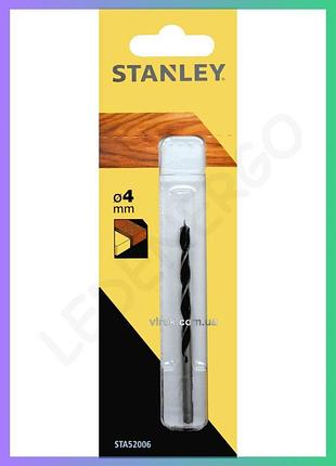 Свердло по дереву stanley ø4 мм для свердління деревини інструмент для обробки дерева