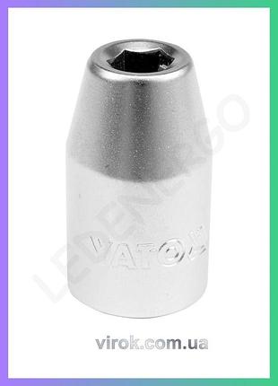 Переходник для насадок отверточных yato квадрат 1/2" hex m8 мм l 38 мм адаптер для инструментов