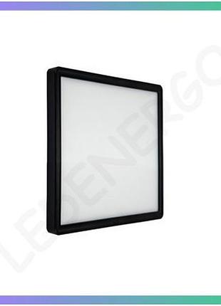 Світильник стельовий led millennium violux чорний квадрат 26w 5000k для офісу та дому освітлювальний прилад