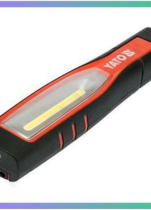 Светодиодная лампа yato с аккумулятором li-ion 3,7 в 4 режима для мастерской и фонаря с usb зарядкой