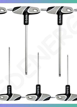 Ключі torx tr yato t10-t50 двосторонні комплект 9 шт для ремонту та обслуговування інструментів