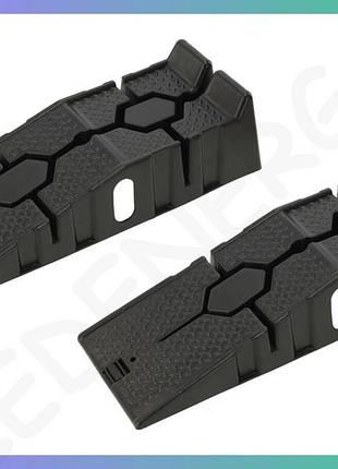 Рампы для автомобиля yato 2 шт черные для нагрузки до 1,5 т полипропилен 900х330х200мм