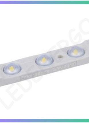 Led-модуль rishang 3-2835 12v 0,72w 70lm 7000k для підсвічування вологих приміщень ip65 20м мін зам 20м бобіна