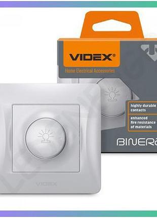 Димер videx binera 600вт срібний шовк для регулювання освітлення в приміщеннях