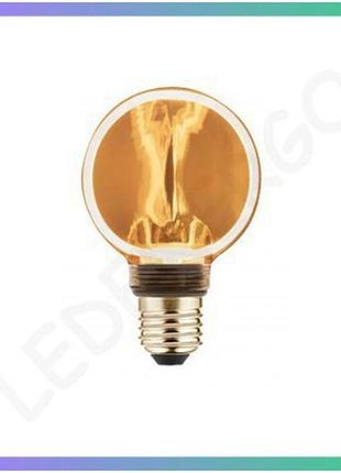 Світлодіодна лампа gtv filament glow g80 e27 4w 1800k декоративне освітлення для інтер'єру