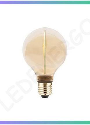 Світлодіодна лампа gtv filament slim g95 e27 2w 1800k декоративне джерело світла для інтер'єру