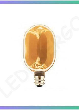 Світлодіодна лампа gtv filament glow o100 e27 4w 1800k декоративна для інтер'єру