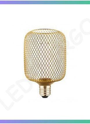 Світлодіодна лампа gtv filament grid e27 3,5w 1800k золотий декоративне освітлення для інтер'єру