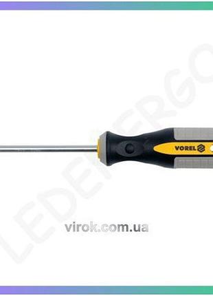 Викрутка хрестова vorel ph2 100 мм намагнічена сатинована універсальна для гвинтів та болтів