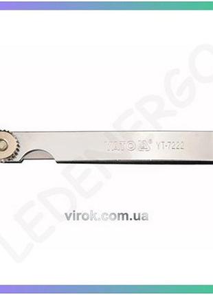 Щупы измерительные yato 100х10 мм 10 лепестков h 0,05-0,5 мм для точных измерений инструмент для измерения