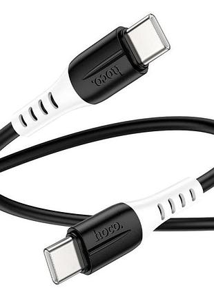 Кабель hoco x82 силиконовый type-c to type-c 60w черный противоударный