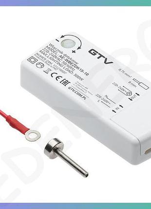 Сенсорный выключатель gtv белый 230v 500w для led светильников и лент с кабелем 2м