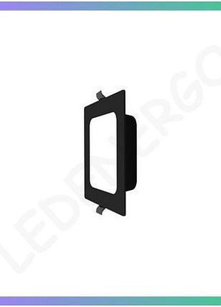 Led світильник даунлайт violux frame чорний квадрат 6w 4200k для офісів і квартир освітлення