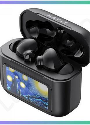 Бездротові навушники havit tw956 anc tws чорні bluetooth для музики і ігор з активним шумопоглинанням