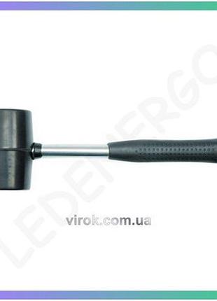 Гумовий молоток vorel 900 г з металевою ручкою 66 мм для монтажних робіт безпошкоджувальний