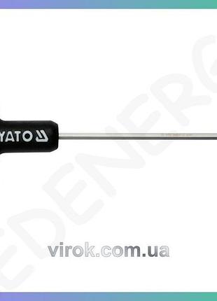 Ключ шестигранний yato m3 мм двосторонній кульковий наконечник l100 мм для роботи з болтами