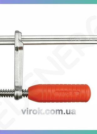 Струбцина кована yato 600х80 мм з пластиковою ручкою для фіксації матеріалів струбцина для дерева