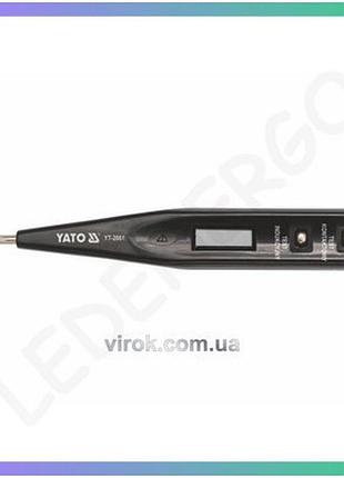 Индикатор напряжения yato yt-2861 цифровой тестер напряжения 12-250v для электричества контрольный прибор