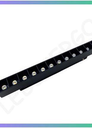 Led світильник трековий магнітний magnetic light 12вт 4000к 1020 лм чорний для освітлення приміщень