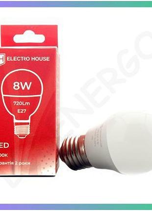 Led лампа g45 8вт e27 4100к 720лм для освітлення житлових приміщень та офісів