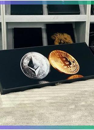 Скляні нарди ethereum 61×27×5 см дизайнерські преміальні для гри подарунковий набір нарди