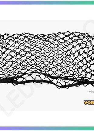 Сетка органайзер для багажника авто vorel 70x30 см с 2 крючками для хранения вещей