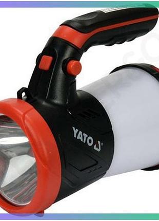 Фонарь led-диодный аккумулятор yato 3.7в 4400мач 530лм кемпинговый прожектор для патрулирования