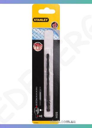 Сверло по металлу stanley super-lock hss ø6 мм хвостик hex 1/4 для сверления металла