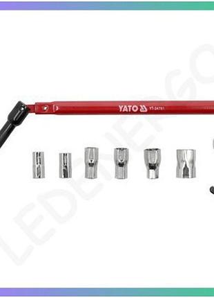 Ключ для монтажа сантехнической арматуры yato с головками 9 10 11 12 14 17 мм 8 элементов для водоснабжения сантехнический ключ