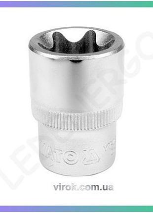 Головка торцевая yato torx e12 квадрат 1/2 38 мм crv ключ для гаек и болтов