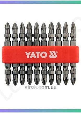 Двостороння викруткова насадка yato ph2 l=65 мм 10 шт для електроінструментів викрутка для ремонту