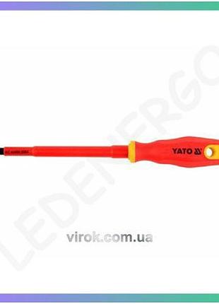 Отвертка крестовая диэлектрическая изолированная yato ph3 150 мм для электромонтажных работ до 1000v инструмент для электриков