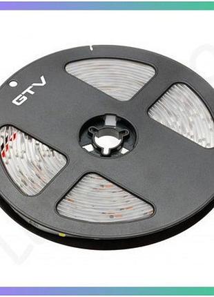 Світлодіодна стрічка gtv flash 600 led 2835 4000k 33w 12v 5м для підсвічування інтер'єру ціна за 1м відвантаження бобінами по 5м