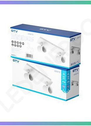 Світильник gtv veneto круглий білий ip20 max 20w 2xgu10 для офісу та дому освітлення