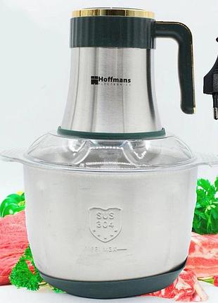 Блендер измельчитель для кухни 5л, 1800вт, hm-8848 / измельчитель кухонный металлический / чопер кухонный