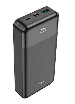 Павербанк 20000 mah hoco j102a pd 20w qc 3.0 швидка зарядка чорний power bank повербанк