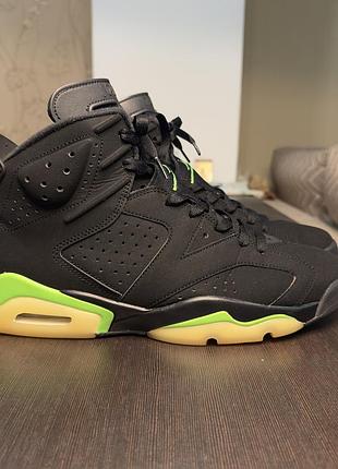 Оригінальні кросівки nike air jordan 6 electric green