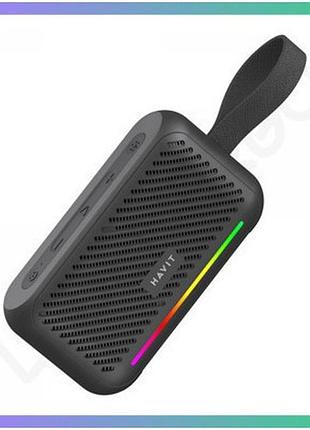 Портативна колонка havit sk876bt 7w rgb чорна bluetooth акустична система для музики і розваг