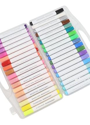 Набор маркеров water color pen 655 36 штук акварельные двусторонние маркеры в удобном кейсе для художников