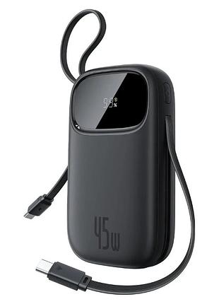 Павербанк 20000 mah baseus enerfill fc31 qpow 3 45w usb-c ip швидка зарядка цифровий дисплей type-c ip power bank повербанк