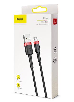 Кабель baseus cafule cable usb for micro 2a 3m red+black 2
