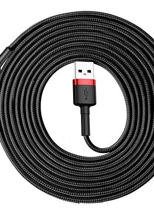 Кабель baseus cafule cable usb for micro 2a 3m red+black 3