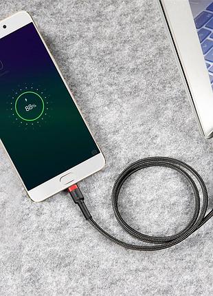 Кабель baseus cafule cable usb for micro 2a 3m red+black 8