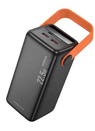 Павербанк 50000 mah borofone bj66a magnifico 22.5w+pd20w быстрая зарядка черный power bank повербанк